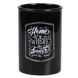 6 pieces of Home Basics Home Is Where The Heart Is Ceramic Utensil Crock, Black