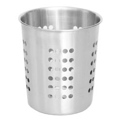 12 Wholesale Home Basics Classic Perforated Quick Draining Stainless Steel Cutlery Holder, Silver