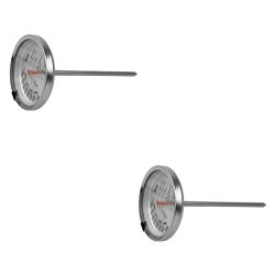 24 pieces of Home Basics Instant Read Large Stainless Steel Mechanical Meat Thermometer, Silver