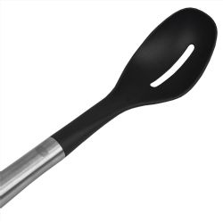 24 Wholesale Home Basics Mesa Collection ScratcH-Resistant Nylon Slotted Spoon, Black
