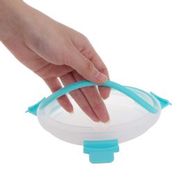 12 pieces of Home Basics  Leak Proof 32 Oz. Round Borosilicate Glass Food Storage Container With AiR-Tight Plastic Lid, Turquoise