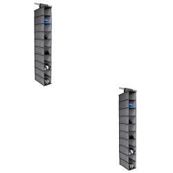 12 Wholesale Homes Basics 10-Shelf Herringbone Hanging Closet Organizer, Grey