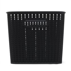 4 Wholesale Home Basics 20 Liter Plastic Basket With Handles, Black