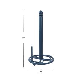 3 Wholesale Home Basics Iris Freestanding Cast Iron Paper Towel Holder With Tear Bar, Slate