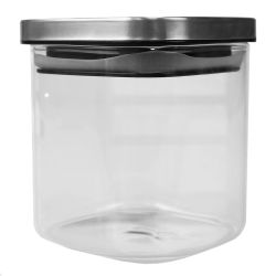12 Wholesale Michael Graves Design Small 27 Ounce Square Borosilicate Glass Canister With Stainless Steel Top