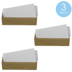 12 Wholesale Home Basics 3" X 9" Bamboo Organizer, Natural