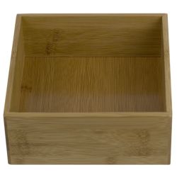12 Wholesale Home Basics 6" X 6" Bamboo Drawer Organizer, Natural