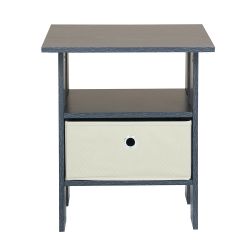 Wholesale Home Basics End Table With Storage Bin, Black