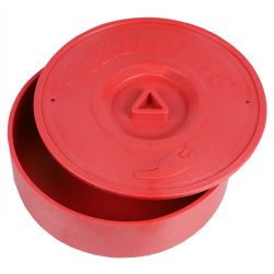 12 Wholesale Home Basics Round BpA-Free Plastic Tortilla Warmer, Red
