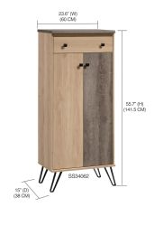 Wholesale Home Basics 5 Tier Wide Shoe Cabinet With Drawer, Natural