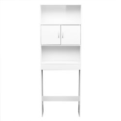 Wholesale Home Basics 3 Tier Mdf Over The Toilet Bathroom Shelf With Open Shelving And Cabinets, White