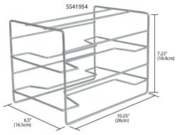 12 Wholesale Home Basics Vinyl Coated Steel Standing Wrap Organizer, Silver