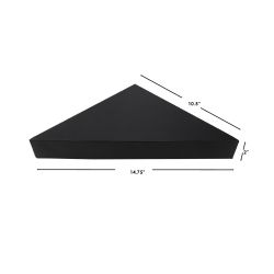 6 Wholesale Home Basics Corner Floating Shelf, Black