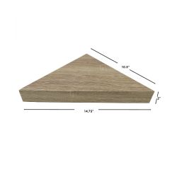 6 Wholesale Home Basics Corner Floating Shelf, Oak