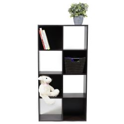 Wholesale Home Basics Open And Enclosed 8 Cube Mdf Storage Organizer, Espresso