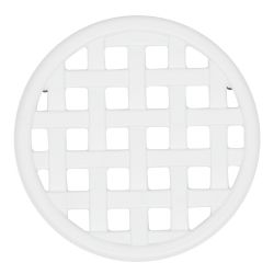 6 Wholesale Home Basics Weave Round Cast Iron Trivet, White