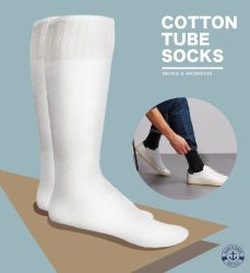300 Wholesale Yacht & Smith Men's Cotton 31 Inch Terry Cushioned Athletic White Tube Socks Size 13-16