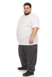 Plus Size Men Cotton T-Shirt Bulk Big Tall Short Sleeve Lightweight Tees 6X-Large, Solid White