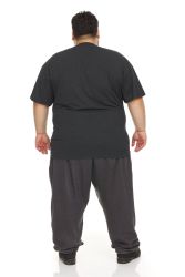96 Wholesale Mens Plus Size Cotton Short Sleeve T Shirts Solid Black Size 5xl