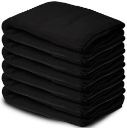 48 Wholesale Yacht & Smith Soft Fleece Blankets 50 X 60 Black 150g