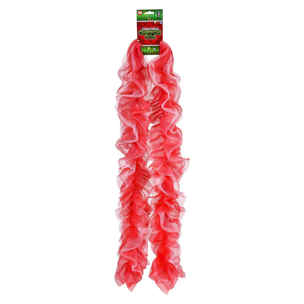 72 pieces of 70" Christmas Chiffon Boa