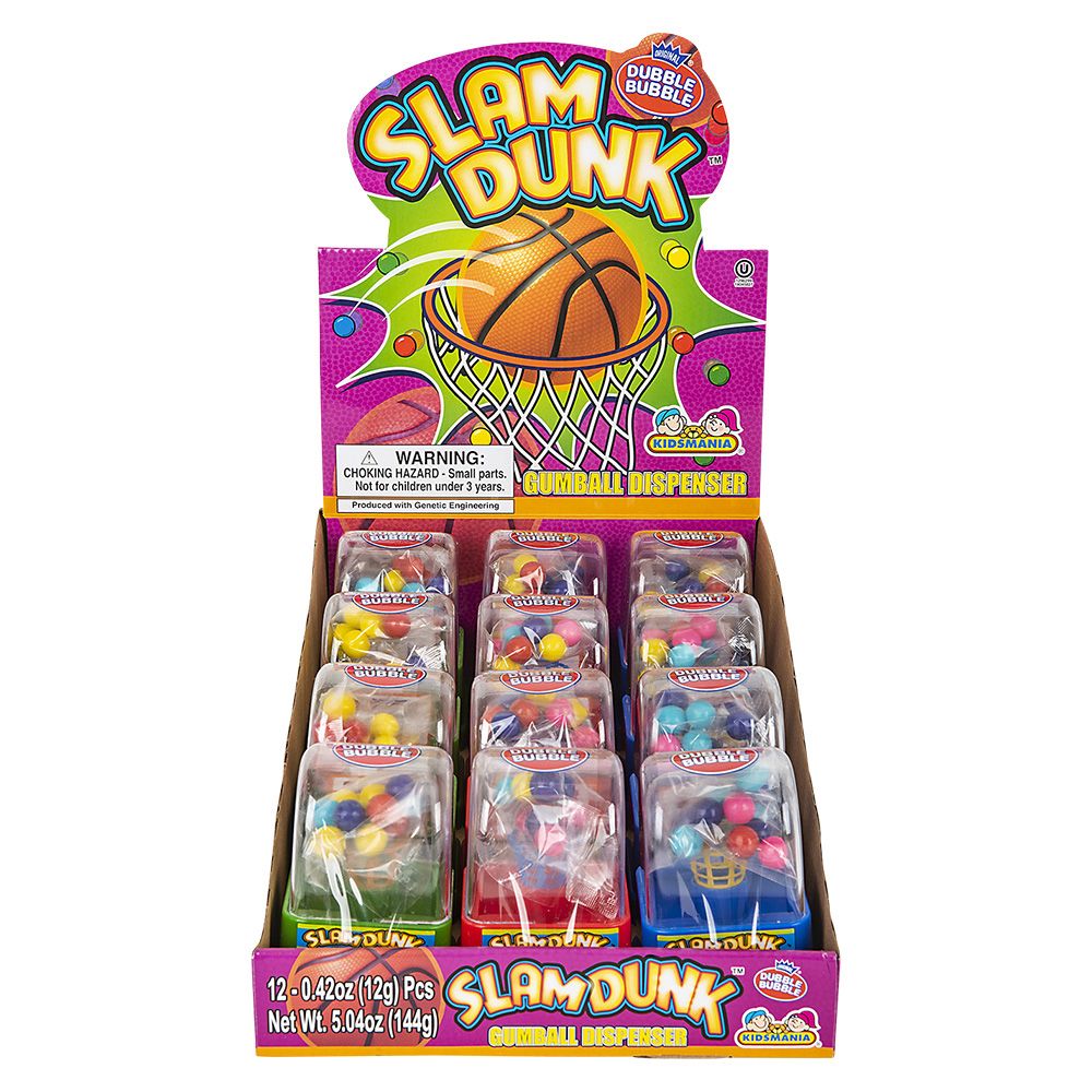 144 pieces 4" Slam Dunk Gumball Dispenser - Store