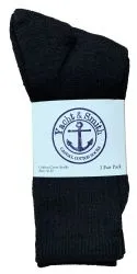 Yacht & Smith Women's Cotton Crew Socks Black Size 9-11 Bulk Pack