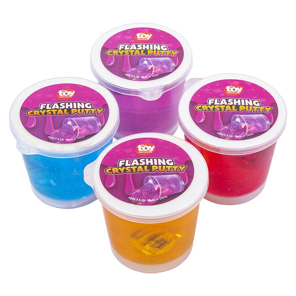 144 Wholesale 2.5" Flashing Crystal Putty