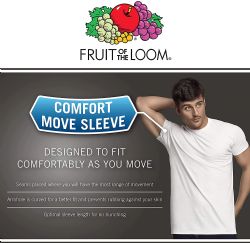 72 Pieces Fruit Of The Loom Men's White Crew Neck Undershirt Assorted Sizes S-xl - Mens T-Shirts