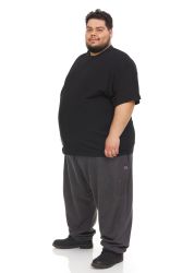 Mens Plus Size Cotton Short Sleeve T Shirts Solid Black Size 6xl