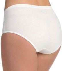 144 Wholesale Yacht & Smith Womens Cotton Lycra Underwear White Panty Briefs In Bulk, 95% Cotton Soft Size Medium
