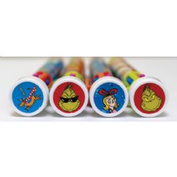 144 Wholesale Grinch 6 Color Pens With Stamper