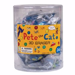 48 Wholesale Pete The Cat 3d Erasers
