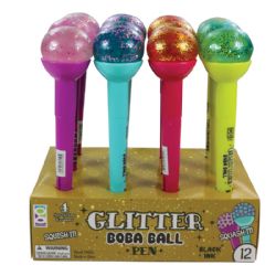 144 Pieces Glitter Boba Pens - Pens & Pencils