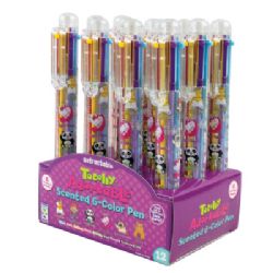 24 Wholesale Totally Adorkable Scented 6 Color Pen