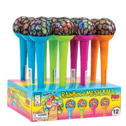 144 Wholesale Rainbow Mesh Ball Pens