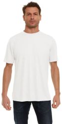 Mens White Cotton Crew Neck T Shirt Size Small