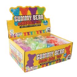 24 Wholesale Gummy Bear Boba Ball Toy