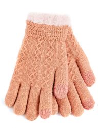 72 Wholesale Touch Screen Knitted Women's Gloves