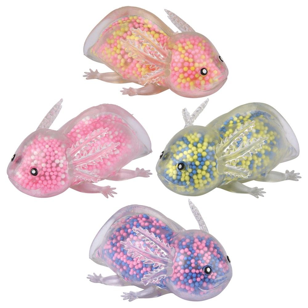 144 pieces LighT-Up Squeezy Bead Axolotl 3.5" 12ct - Slime & Squishees