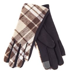 48 Wholesale Grid Fleece Gloves
