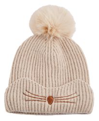 24 Pieces Cat Whiskers Knitted Beanie  - Junior / Kids Winter Hats