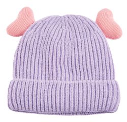 24 Pieces Heart Knitted Girl Hat - Junior / Kids Winter Hats