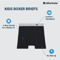 180 Wholesale Boys Cotton Mix Brands Underwear Boxer Briefs In Assorted Colors , Size Medium