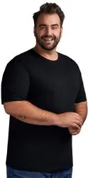 Mens Cotton Crew Neck Short Sleeve T-Shirts Black, X-Large