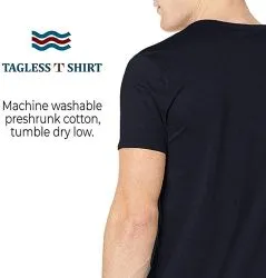 Mens Cotton Crew Neck Short Sleeve T-Shirts Black, X-Large
