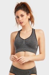 216 Pieces Mamia Ladies Seamless Sports Bra W/mesh On Back - Womens Bras And Bra Sets