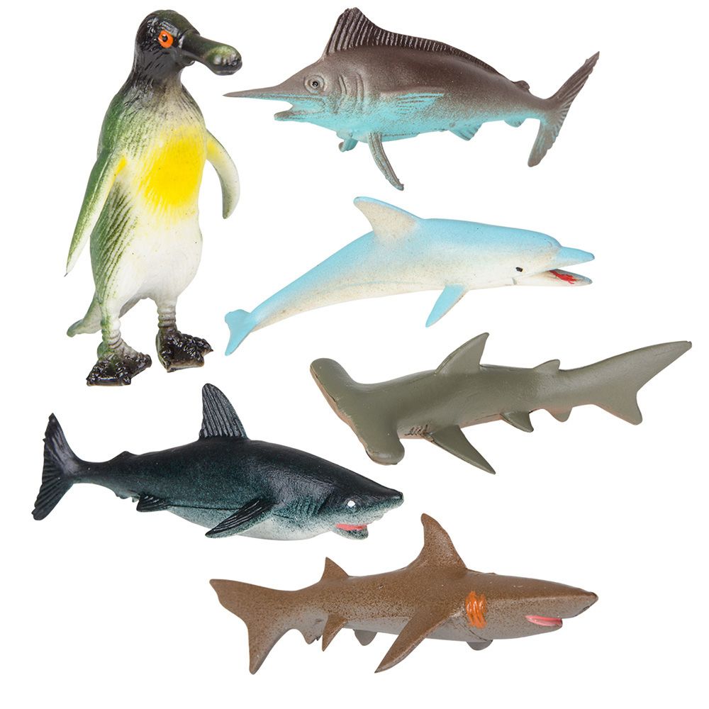 72 pieces 6 Pc Aquatic Animal Small Set - Animal & Reptiles