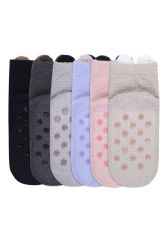 120 Pairs Et Tu Cozy Picot Ear Anklet With Grippers 6-8 - Womens Ankle Sock