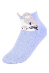 120 Pairs Et Tu Cozy Picot Ear Anklet With Grippers 6-8 - Womens Ankle Sock